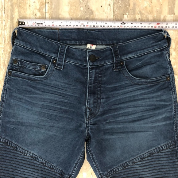 True Religion Slim Moto Blue Jeans Men’s Size 33 - Picture 4 of 16